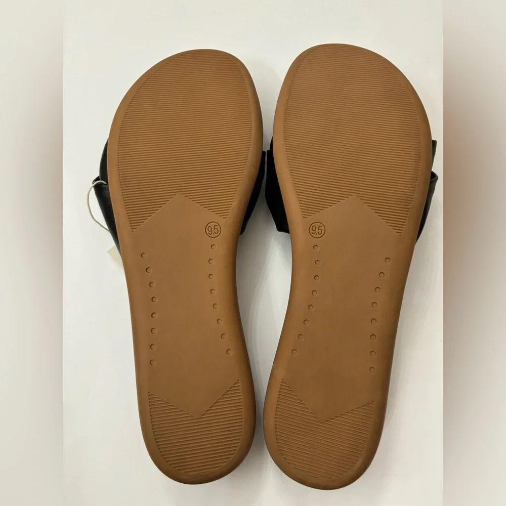 Joie Women’s Black Single Strap Knot Sandals size 9.5 Summer Casual Vacation